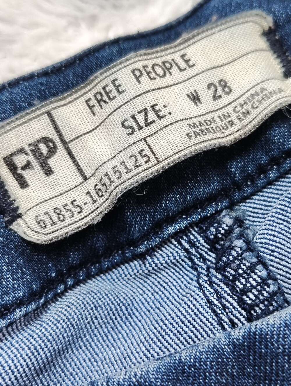Free People Slim Flare Jeans Front Slit Dark Wash Women's 28 Bohemian Hippie - Picture 5 of 10